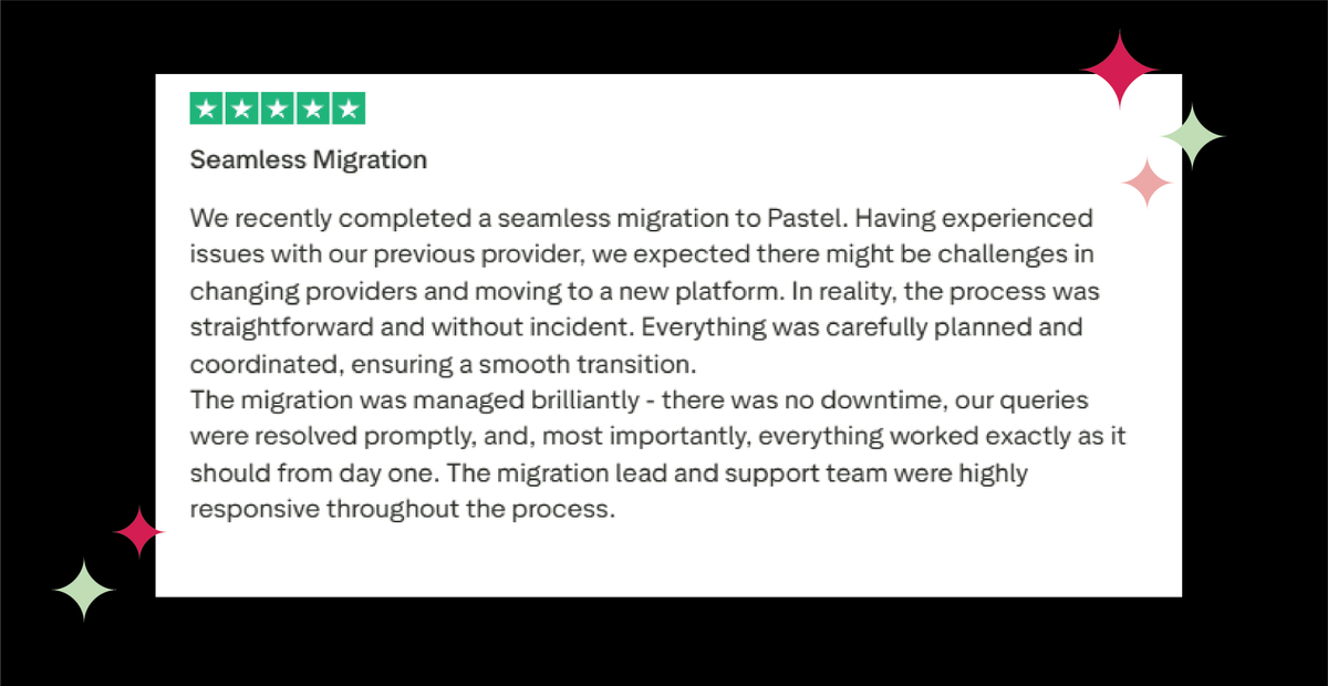 PastelGroupUK's tweet photo. Shout out to Jason Stone from HealthVision UK Ltd for leaving us an amazing review! And well done to the Pastel team for all their hard work! https://t.co/xmLjhUOFZk
