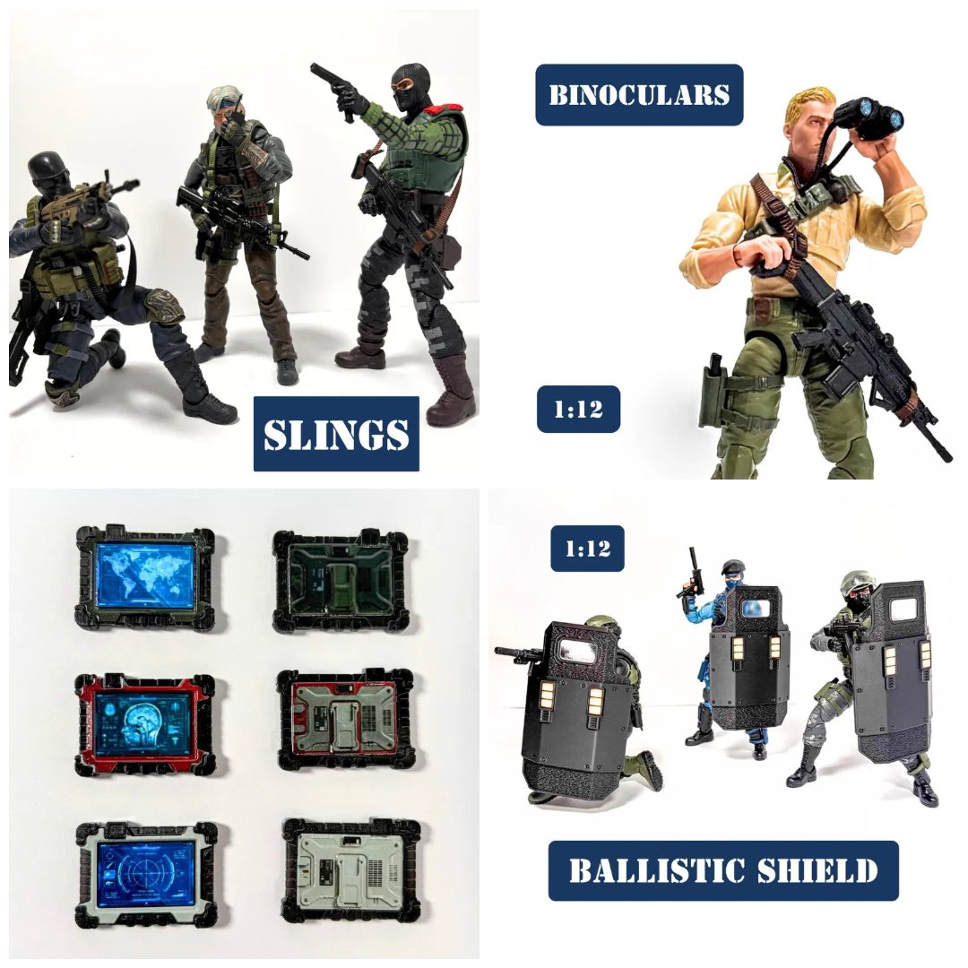 PopCultFrenzy's tweet photo. Mo's Mind Custom Design has a couple awesome new items up on his Etsy store:

1:!2 scale weapon slings, binoculars (red and blue lenses), tablets, and a ballistic shield!

https://t.co/I1I1sErUkq  #ad https://t.co/SxxpVAsgcG