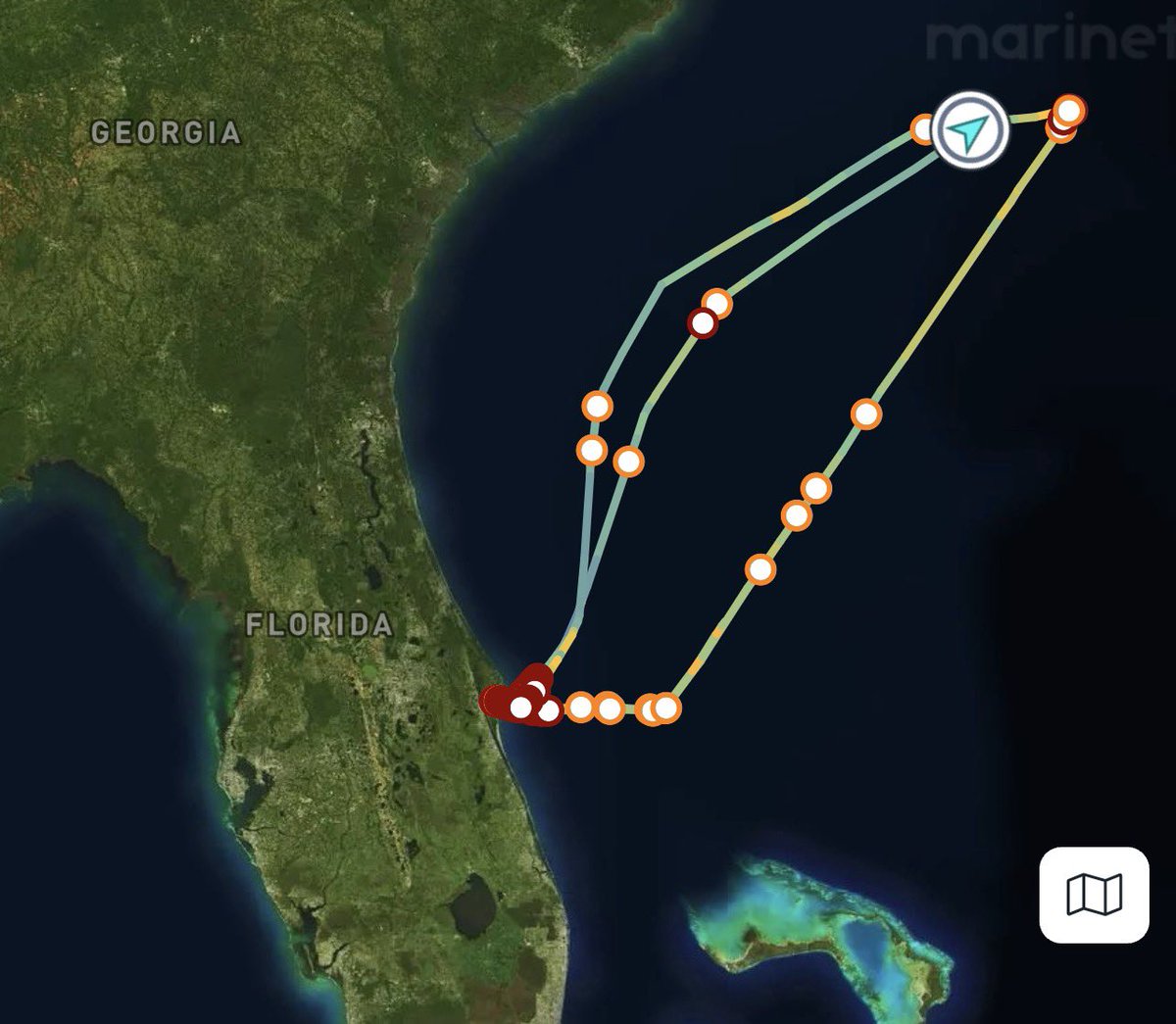 JConcilus's tweet photo. Delayed report: SpaceX vessels supporting last Friday’s Starlink 10-54 launch returned on Sunday. Bob first with fairings on deck, and then Falcon 9 B1080 atop ASOG after 27 flights. ASOG switched tugs, and she and Bob are in the LZ for tonight’s AST Bluebird 8-10 launch. 💪🚀⛴️ https://t.co/45q0YH4btt