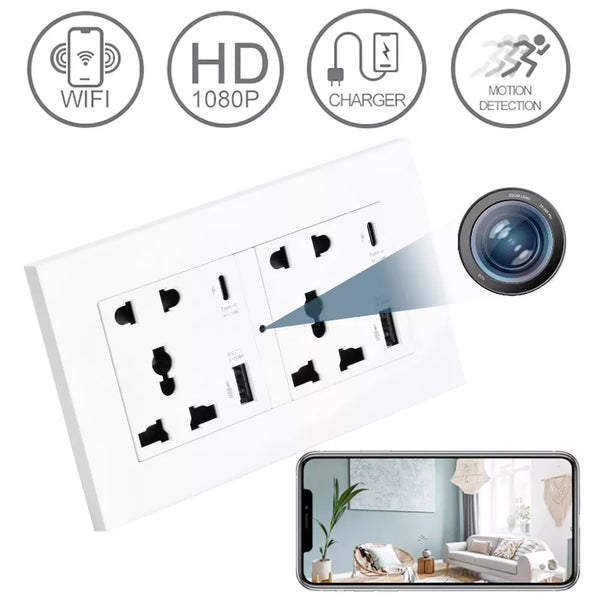 iSmartHomeGear's tweet photo. Upgrade your home security with our EU Plug Wall Outlet SpyCam! 🕵️♂️📸 Watch over your loved ones discreetly and stay connected in real time. A handy gadget for added peace of mind! #HomeSecurity #SpyCam #SmartHome #TechGadgets https://t.co/RjIzQbuovM https://t.co/QdJconKCR3