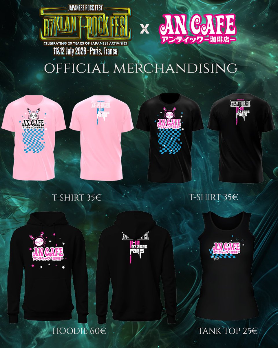 B7Klan_new's tweet photo. Hi everyone,

Here is the second part of the
B7KLAN J-ROCK FEST Official Merchandising
 
Pre-orders will start on June the 17th on https://t.co/Y17qKHJ7wl at 12:00 CET
Purchase online and pick up your merch during the Festival at a dedicated booth. https://t.co/cuC7I8XiaV