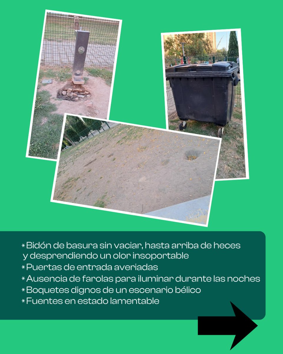AdelanteJerez's tweet photo. El parque canino de la Avda de la Paz vuelve a ser el reflejo del abandono al que el PP está sometiendo muchos espacios públicos de nuestra ciudad. Falta de mantenimiento, desperfectos y una evidente dejadez que afecta a quienes utilizan estas instalaciones con sus mascotas. https://t.co/wIJE855aHo