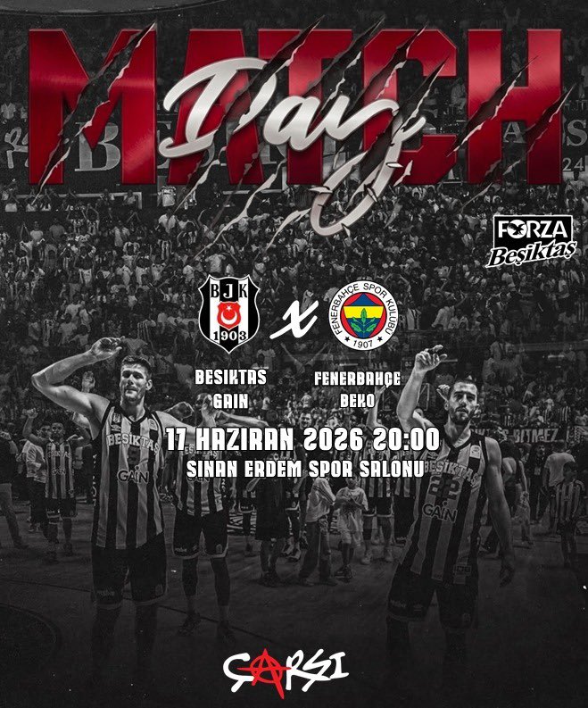 forzabesiktas's tweet photo. SALDIR KALDIR KUPALARI

Armamızın peşinde, final serisinin üçüncü karşılaşmasına çıkıyoruz! Şimdi omuz omuza verip salonu BEMBEYAZ bir kaleye çevirme vakti.

Tribün bütünlüğümüzü korumak, rakibe görsel bir baskı kurmak ve şanlı armamızı en güzel şekilde temsil etmek için herkesin beyaz giyinmesi önemle rica olunur. Aramızda renk karmaşasına yer yok; tek yürek, tek renk!
Tribün disiplininden taviz yok, alınan karara uymak her taraftarımızın boynunun borcudur!

#forzabesiktas #çArşı