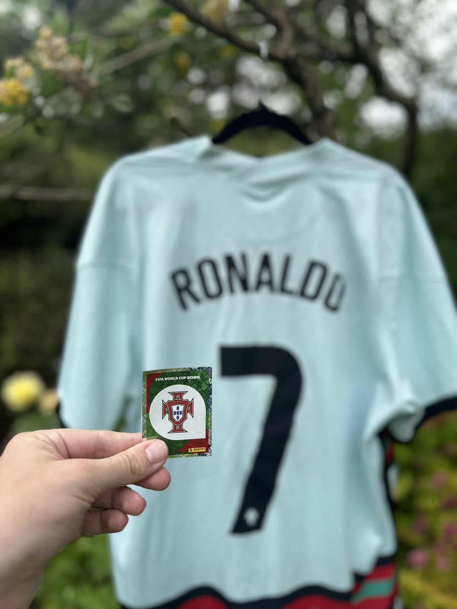 Kickkits's tweet photo. The GOAT is loading…⏳

It’s not long until Ronaldo is representing Portugal for the 6th time at a World Cup. Are we going to see him roll back the years? 

Why not celebrate his achievement by grabbing a shirt now! 

https://t.co/Qg8dlww2WW https://t.co/RYXgau4Smx