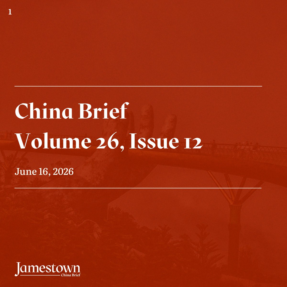 JamestownTweets's tweet photo. The new issue of China Brief is out now. Read all the articles through the link below 🇨🇳🔗

https://t.co/PqPm0B6t07

#PRC #Geopolitics #Security #ChinaBrief #JamestownFoundation https://t.co/swqPuUCBJs