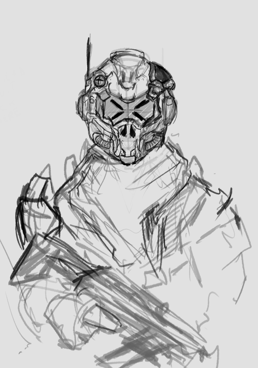 _wkuno's tweet photo. A portrait and a concept, skull headed critters are cool. https://t.co/G1FRNpwBwB