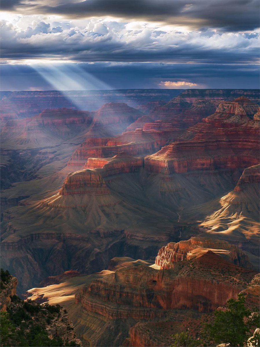 nature_c2ngn's tweet photo. Nature’s own spotlight hitting the ancient stones of Grand Canyon National Park in Arizona 😍 https://t.co/3rHkSBd1D2