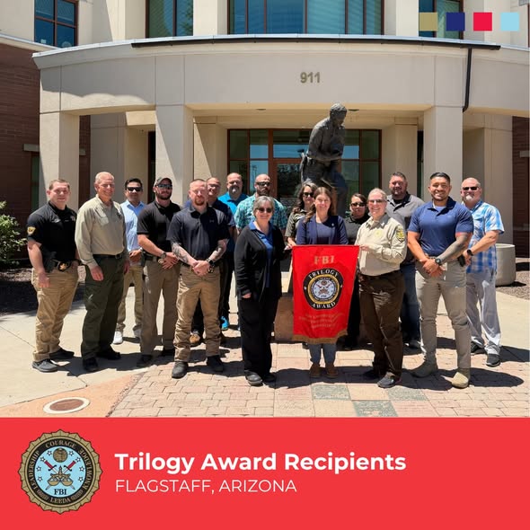 FlagstaffPD's tweet photo. 20 officers and professional staff from Arizona, New Mexico, Oregon, Colorado, and North Dakota came together in Flagstaff for an outstanding week of executive-level leadership development, FBI-LEEDA. instructors Sean Whent and Tommy McMasters led an https://t.co/ABLJJQN3vb