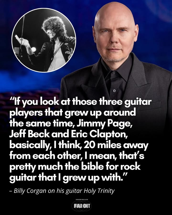 FarOutMag's tweet photo. For the generation of rock fans in which Corgan grew up, this trio were the gods among men when it came to picking up the guitar. 🎸👇 https://t.co/vfQJAJjcjA