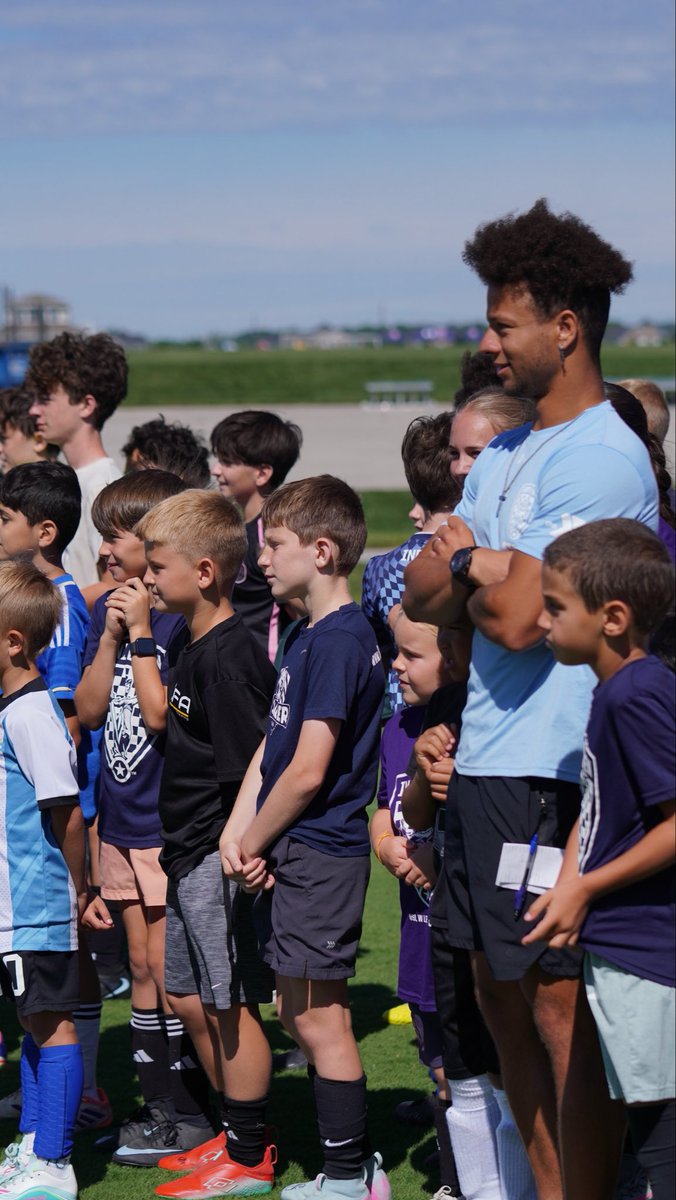 IndyEleven's tweet photo. Indy Eleven Soccer Camps were out at practice today before tomorrow’s home match. Great having the kids out and spending some time with the players! https://t.co/CiUNI26Ruf