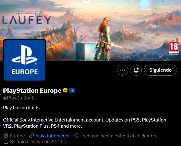 GodofWar_ES's tweet photo. Varias cuentas de PlayStation con su nuevo Banner de perfil en X y Facebook💛 #GodofWarLaufey 

@PlayStationEU @PlayStation @PlayStationFR https://t.co/78ZVawJMe1