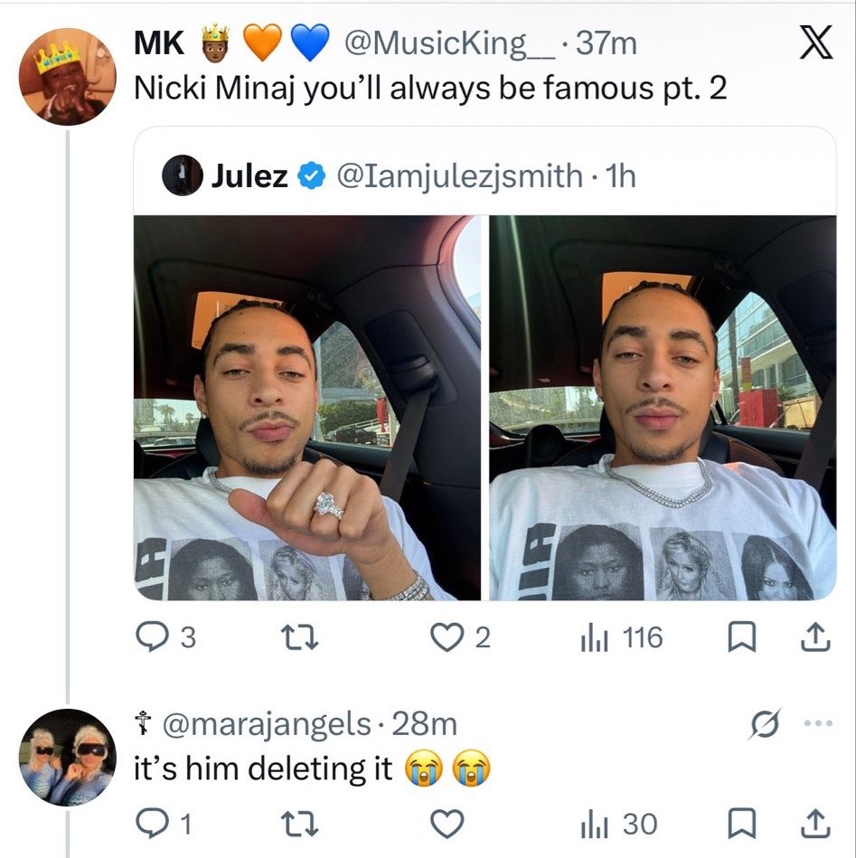 FABIOTHEBARB's tweet photo. @Iamjulezjsmith don’t play with barbz we have receipts for anything honey https://t.co/mdFFeOzm8X