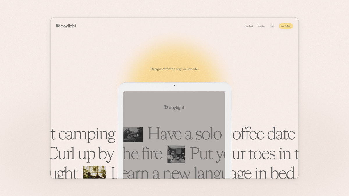 JasonMarder's tweet photo. More Caring + Cozy Computing.

Early brand, art + creative direction, and web design for @daylightco https://t.co/irTjryykmr