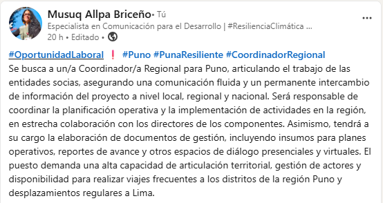 musuq's tweet photo. 💚❗#Chamba #Puno #PunaResiliente 🔴Coordinador Regional en Puno 

https://t.co/aMB7ruqFiN https://t.co/e70TlYUcWP