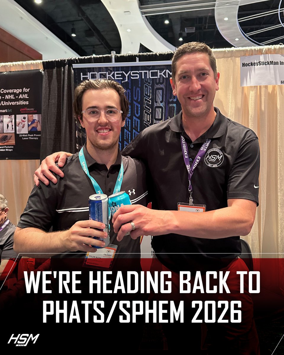 HockeyStickMan's tweet photo. We’re fired up for another year at PHATS/SPHEM! If you’re attending, swing by the HockeyStickMan booth, for free goodies and hockey talk. Congrats to Josh Armstrong (Penticton Vees, WHL), winner of the 2026 HSM Attendance Grant. See you there! #PHATS #SPHEM https://t.co/eWg1zJ9Ks0