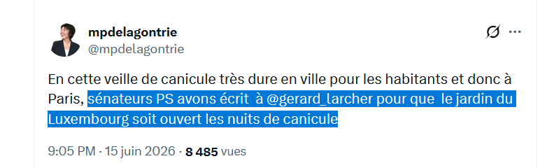 JCQDSE's tweet photo. Commencez par rouvrir le Champ de Mars et tous les autres jardins de la Ville de Paris actuellement fermés, sombre hypocrite. https://t.co/MxU0aT4XPB