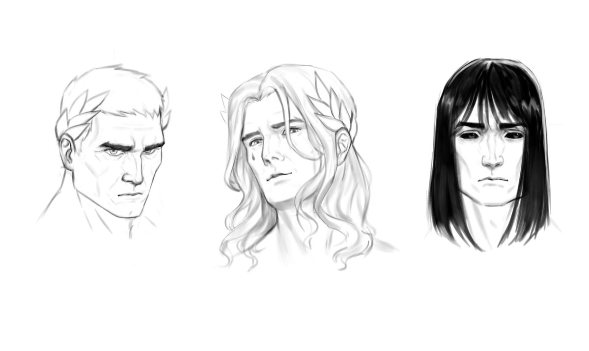 nathm0n's tweet photo. some primarchs sketches, sorry for haven’t post any art lately I’ve been trying to improve my art style 😭 anyway who should I draw next! https://t.co/LlfzVKdjth