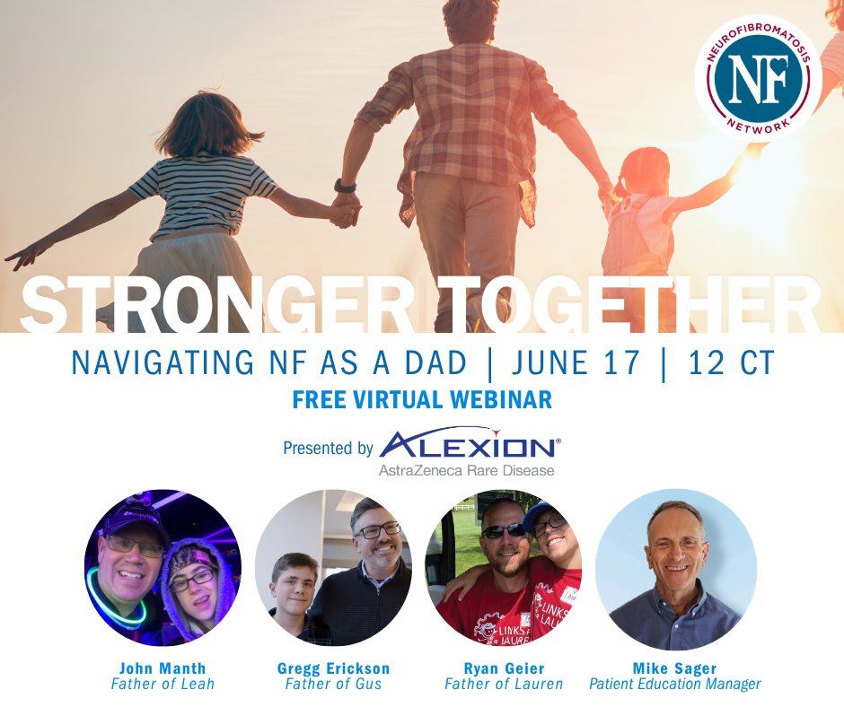 nfnetwork's tweet photo. Join our free webinar for dads raising children with NF tomorrow! Connect with fellow fathers and experts to discuss managing appointments, caring for siblings, exploring treatments, and finding balance. https://t.co/r9sX560DLq https://t.co/41XHr9svI1