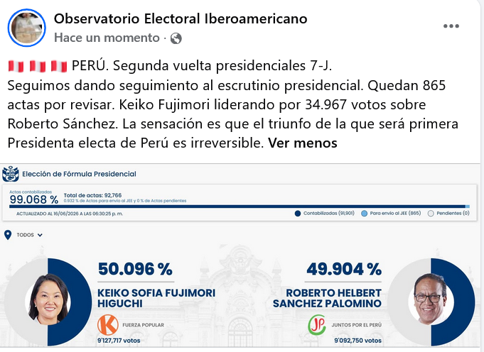 rocafullfm's tweet photo. 🇵🇪📷https://t.co/GQCElabqod
#Elecciones2026 https://t.co/RH9wR9omKr