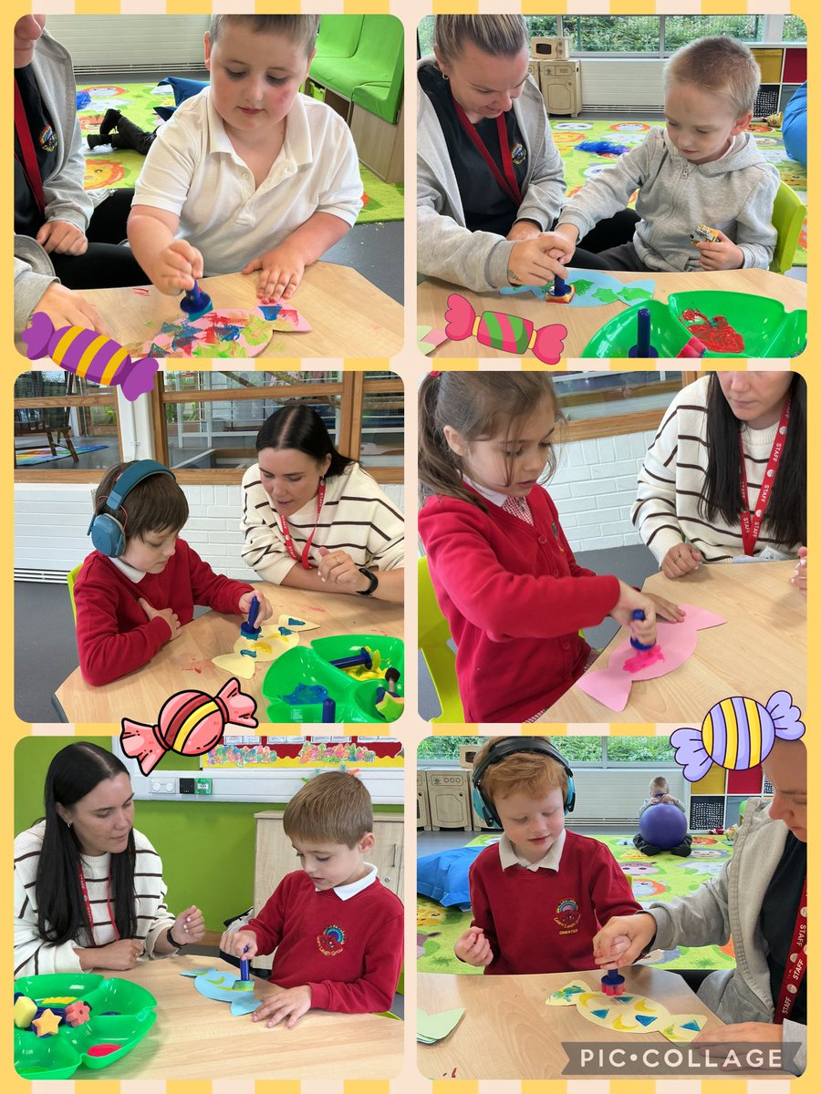 YsgolHenFelin's tweet photo. Hansel and Gretel are visiting Class 4 this week. We helped them decorate a sweet wrapper for the witch's house - lots of colours, patterns and brilliant ideas from our little artists π¨π¬π§β¨#YHFClass4 https://t.co/GVzd4kEH49
