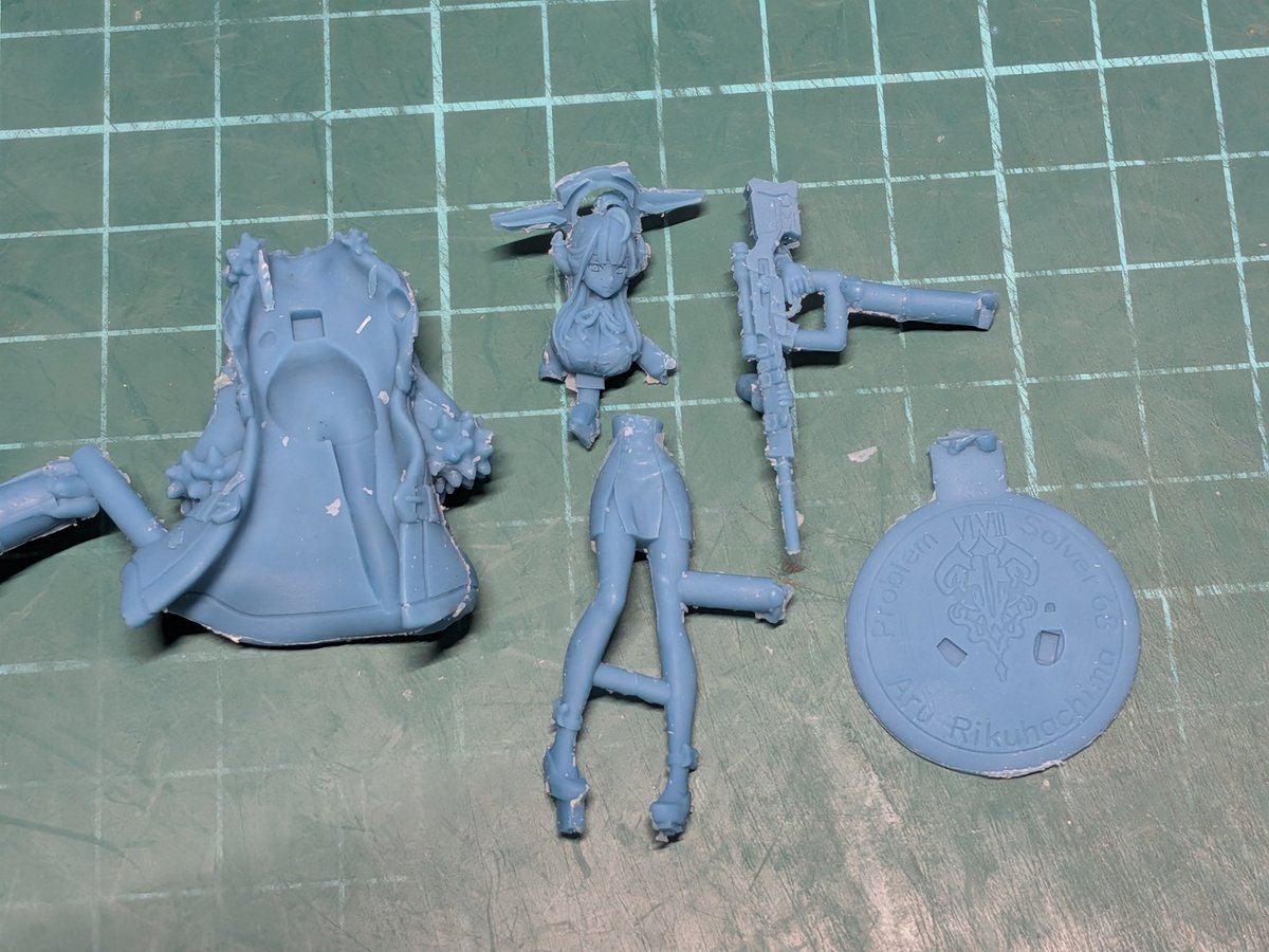 raku_raku_m's tweet photo. 陸八魔アルちゃんのワックス複製取れました。
思ったよりもなんとかなった感。
もちっと手こずるかと思った。
全5パーツになりました。
予定総重量55g。
お値段ヤバい。非営利にしてもヤバい。 https://t.co/u3KwLafzcg