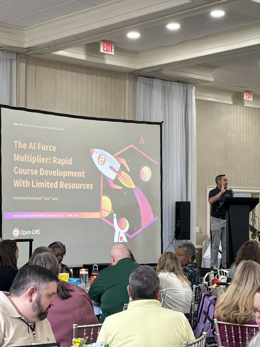 Open_LMS's tweet photo. We're at #OLIS in North Carolina with the North Carolina Community College System!
👏 Shoutout to Izzy Lara for delivering a fantastic session. Stop by to connect with Izzy and Manu, they're onsite to answer questions, and chat all things Open LMS.
#OpenLMS #EdTech #HigherEd https://t.co/307zadJcoh