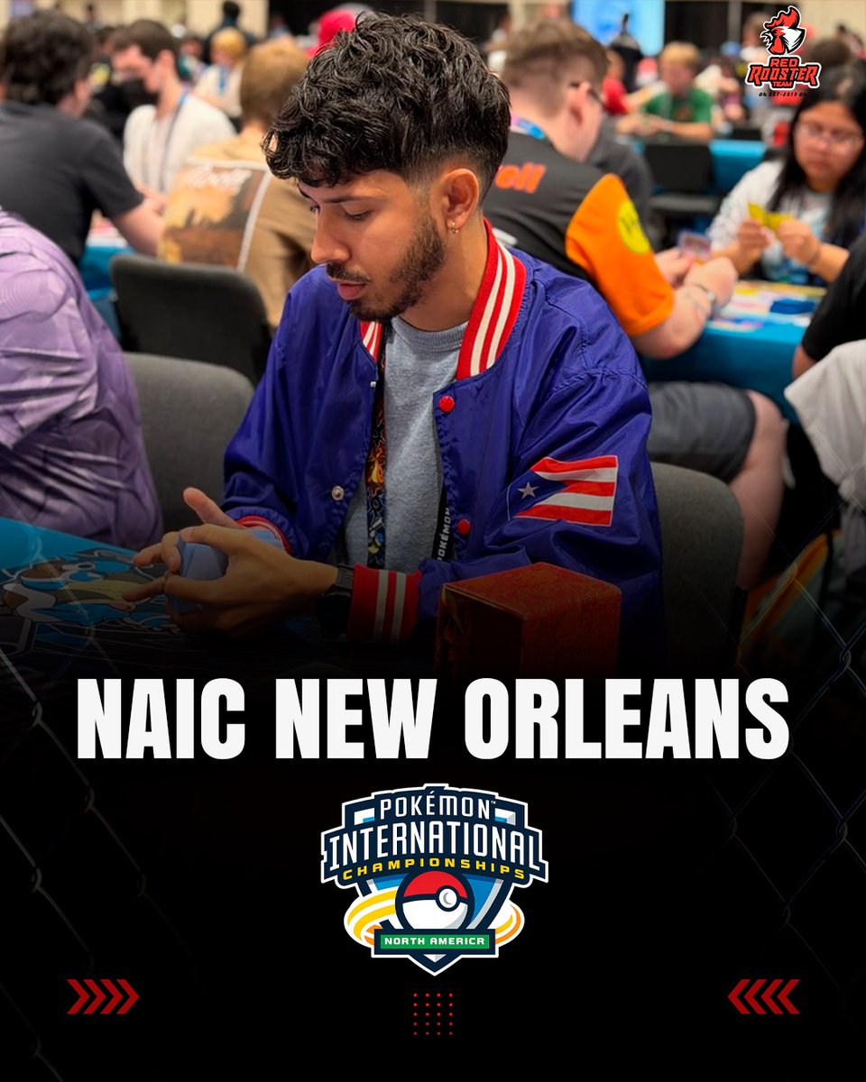 RedRoosterTeam1's tweet photo. De PR a New Orleans. 💪🏼🇵🇷

Nuestros roosters estuvieron presentes en el NAIC 2026, compitiendo en uno de los escenarios más importantes del mundo para Pokémon TCG. ⚡

Orgullosos del camino recorrido y con la mirada puesta en los próximos desafíos. 🔥 https://t.co/U0krUJb1uo