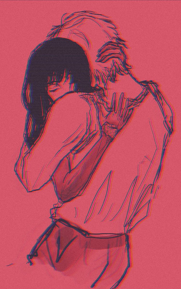 SEGGSAWDEVIL's tweet photo. "What is this feeling?! 
You're so warm. I... I don't want this to stop..."

Denji's arms cling around the Reader's back, holding them to his chest.

#OpenRP https://t.co/m3YzFFK05i