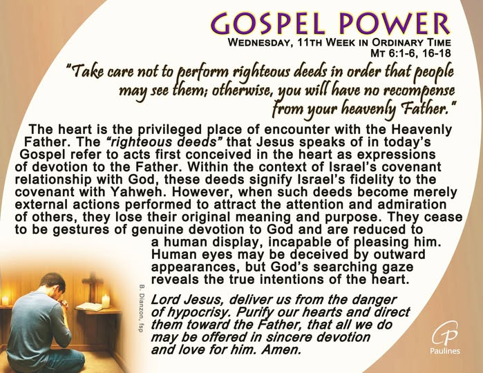 NellyGBasco's tweet photo. GOSPEL POWER
June 17, Wednesday, 11th Week in Ordinary Time
Mt 6:1-6, 16-18
1st Reading- 2 Kgs 2:1, 6-14

@aldenrichards02 @mainedcm
ADN &amp; ALDUB STRONGER TOGETHER
ALDUB Pa Rin
#BOYCOTTEatBulaga1925 https://t.co/33UOvexkKI