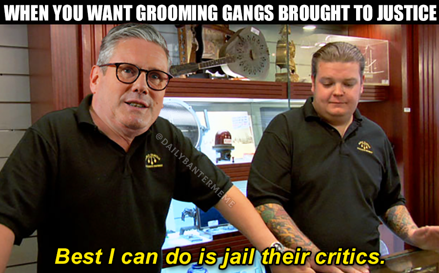 DailyBanterMeme's tweet photo. @TRobinsonNewEra Starmer should be in jail. https://t.co/z3RKm216ie