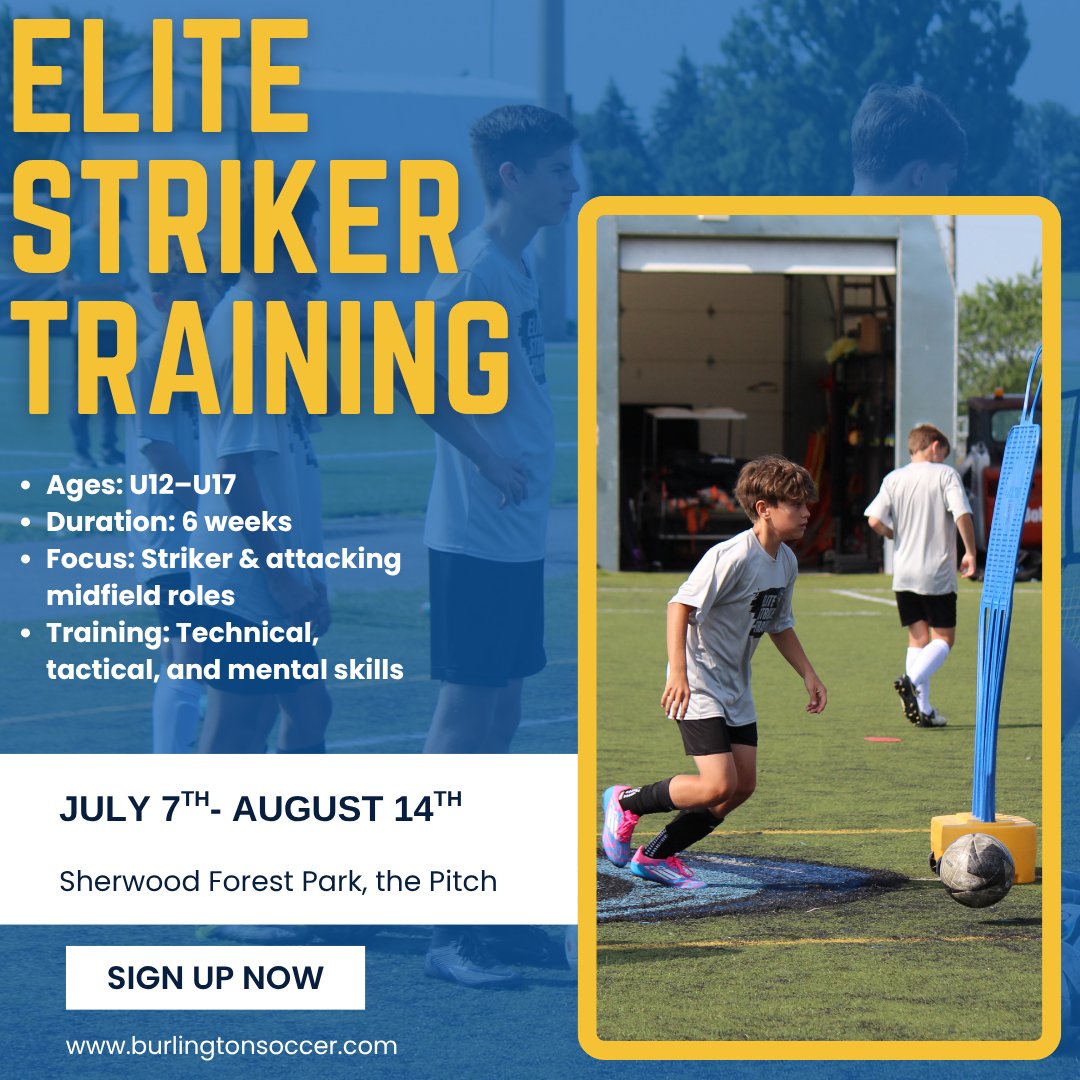 burlsoccer's tweet photo. ⚽ Elite Striker Training is underway!

Designed for U12–U17 attacking players, this 6-week program focuses on finishing, movement, creativity, and confidence in the attacking third.

📍 Sherwood Forest Park, The Pitch
🗓 6-Week Program

Register now!

#WeAreBayhawks https://t.co/YHyGt3bHKT