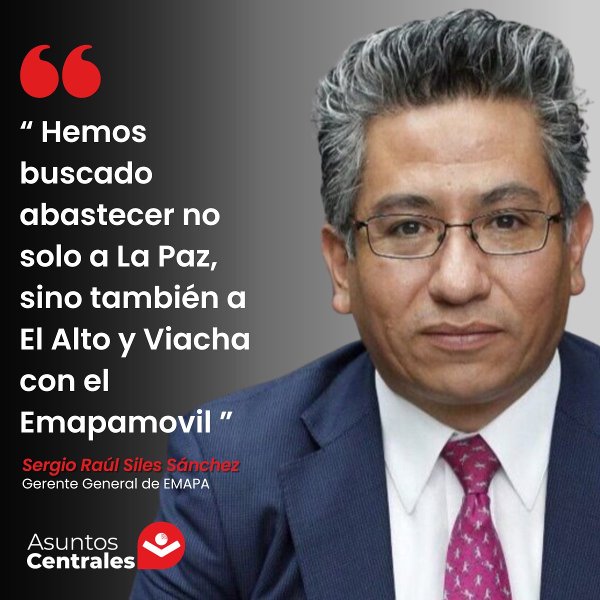 AsuntoCentral's tweet photo. 👉🏻 Frase Destacada| Gerente General de EMAPA, destacó la labor del Emapamóvil para dinamizar la comercialización. La autoridad señaló que la estrategia busca asegurar el acceso a productos en La Paz, El Alto y Viacha de manera integral.

#Bolivia #emapa #AsuntosCentrales https://t.co/SJjPvIRoHY