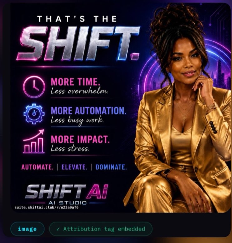 azizi124's tweet photo. Join us tonite and learn how SHIFT AI can boost your business and productivity. One of a kind ecosystem, AI pays YOU!

Date: July 16, 2026
Time: 7:00 pm CST

ZOOM LINK: 
https://t.co/zZg5dUMbRZ

#shiftai #foundersclub #aipaysyou #ecosystem #lifestyle https://t.co/G0vwhs4h3t
