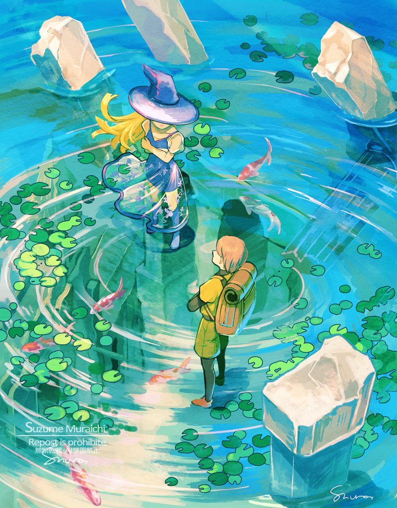 「静かな廃墟の上で」|村壱 雀のイラスト