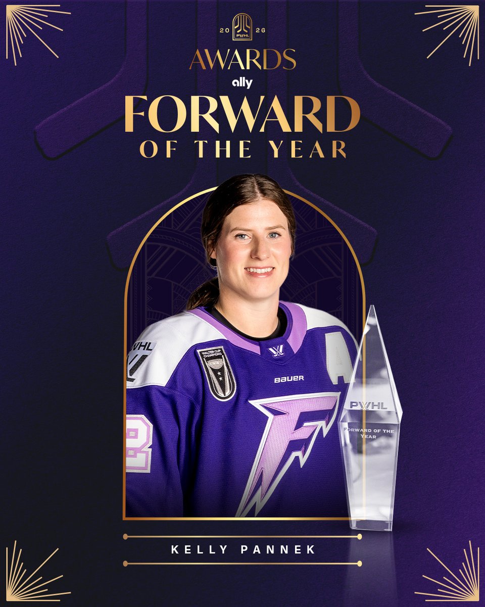 thepwhlofficial's tweet photo. Setting the pace.

Kelly Pannek is the 2026 PWHL Forward of the Year! 🏆 https://t.co/eec7DM5qHz