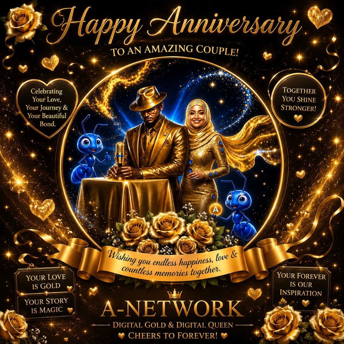 Farhankhann10's tweet photo. 👑 Happy Wedding Anniversary 👑

Digital Gold  &amp; Digital Queen

Celebrating Love, Loyalty &amp; Togetherness ❤️

#HappyWeddingAnniversary #DigitalGold #DigitalQueen #PowerCouple #LoveAndTogetherness #AnniversaryCelebration #BlessedJourney #ForeverTogether #CoupleGoals #ANetwork https://t.co/qpO7uh1KBf