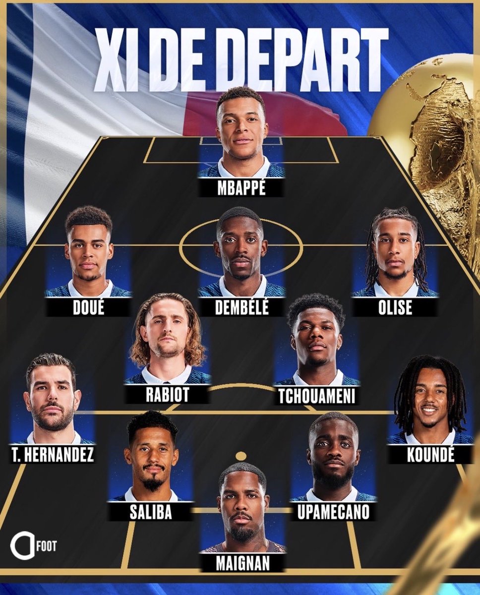 IKENKZ's tweet photo. 🇫🇷  OFFICIAL: France’s Starting XI to Face Senegal! https://t.co/98gz9vnztt