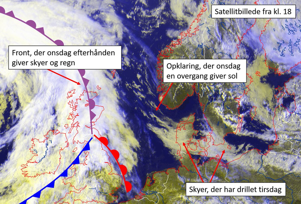 Wetter in Dänemark: Mittwoch startet sonnig – Regenfront am Nachmittag