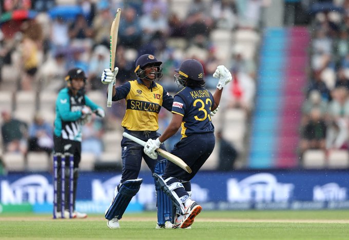 Sri Lanka Women script history in style, beating New Zealand Women for the very first time in Women's World Cup history! 👏🔥