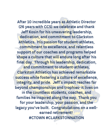 Clarkston Athletics tweet media