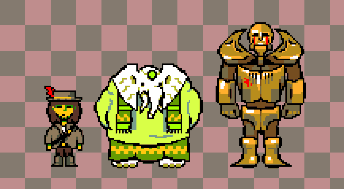 ValiantS18680's tweet photo. Overworld Sprites of Fern, Memori, and EARTH'S GUARDIAN https://t.co/h78vUPCp8q