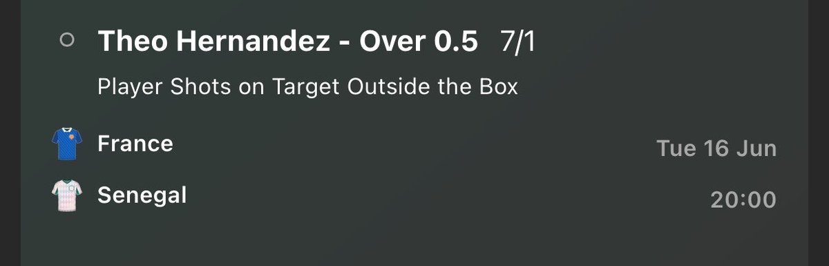 markthecardman's tweet photo. 🇫🇷 France vs Senegal 🇸🇳 

Fouls bets I like for tonight’s game and longshot SOT Hernandez https://t.co/voTM8n9IND