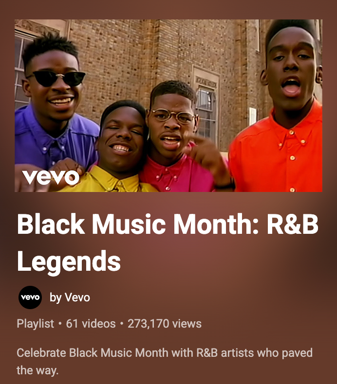 BoyzIIMen's tweet photo. Celebrate black music month by watching @Vevo’s “R&amp;B Legends” YouTube playlist featuring the Boyz! Watch here: https://t.co/i9Nwk8Ej1v https://t.co/X0xQG4D4cX