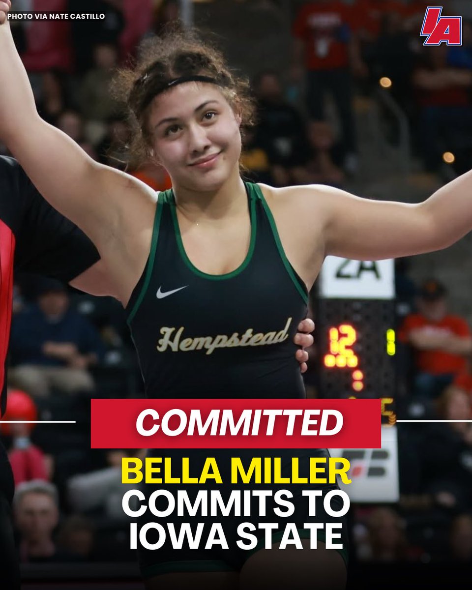 IAwrestle's tweet photo. Dubuque Hempstead state champion Bella Miller has committed to Iowa State
#IAwrestle x #IAhswr https://t.co/LZ4xqljqG1