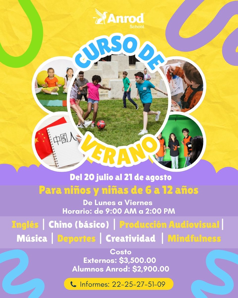 anrodschool's tweet photo. 🌈✨ ¡Las mejores vacaciones comienzan en Anrod School!

📅 Del 20 de julio al 21 de agosto
📍 Anrod School

📲 Informes: 22-25-27-51-09
ó envíanos un WhatsApp 👉https://t.co/4JGeNUXIpB

¡Haz que este verano cuente! 🌟💙

#VeranoAnrod #CursoDeVerano #AnrodSchool #TeamAnrod https://t.co/mA1I1YLEw8