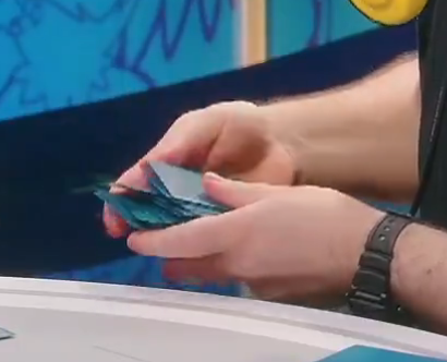 mst_tombox's tweet photo. Where does he belong? As a GOAT.
The angle of the video is pretty poor. But the cards are being randomized.
To be fair to the shuffle footage angle:
I took screenshots and did a frame by frame. At a small size clip, the only clear shots are the shuffles he makes where its only a reposition, the unclear shuffles there are random cards going in.
Judges and opponent didn't need to step in.
I tried also to track the first card that slipped in first that stayed near the top but it also gets shuffled in the last 3 cuts.