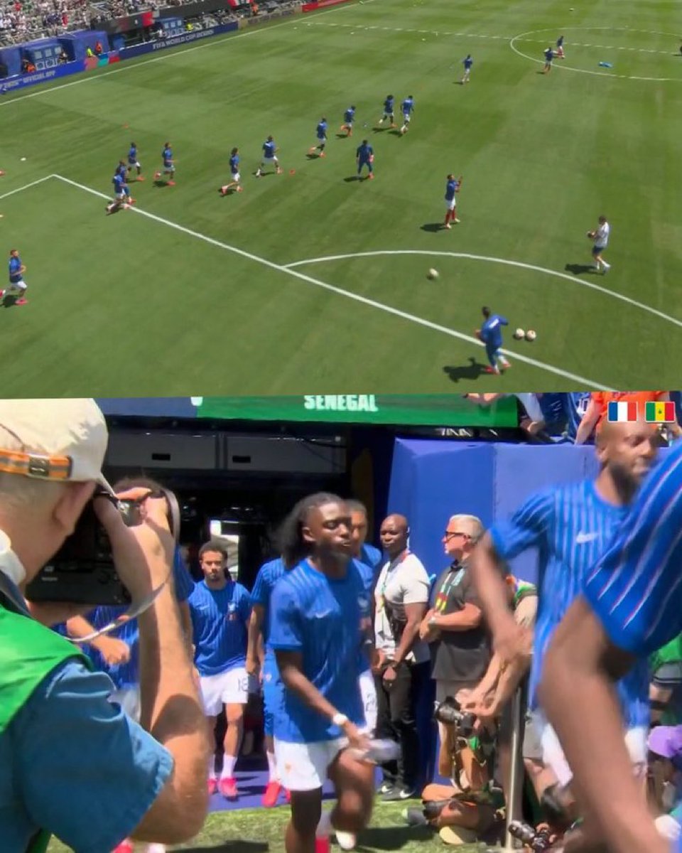 _BeFootball's tweet photo. 🚨 LES BLEUS SONT À L’ÉCHAUFFEMENT AU METFLIFE STADIUM 🏟️🤩🇫🇷

NOUS Y SOMMES ENFIN !!!!! 🥹🥹

📸 @RMCsport https://t.co/x2a5qsnowx