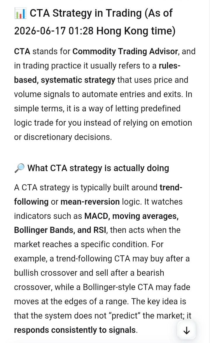 coin0va's tweet photo. Build in Public — Day 2.

The framework is starting to take shape.

I am building on the AI Stock Trading track, which means my work is not about picking coins or chasing pumps. 

It is about building a structured system for trading stocks on Bitget using AI tools to drive the decisions.

The asset I am building around is $SPCX. Why SPCX right now? The stock is in a high-volatility, high-attention phase driven by IPO momentum, and investor flows. That kind of environment creates real trading opportunities but only if you have a framework that can handle the noise.

I ran the asset through GetAgent to get a read on which strategy fits the current market structure. The recommendation came back clearly: 

CTA (Commodity Trading Advisor) STRATEGY:
A trend-following logic that goes long in uptrends and short in downtrends, driven by momentum signals, volume, and capital flows. This is typically built around trend-following or mean-reversion logic. It watches indicators such as MACD, moving averages, Bollinger Bands, and RSI, then acts when the market reaches a specific condition. 

For an asset moving the way SPCX is moving right now, that makes sense. You do not fight the flow. You read it and position accordingly.

I followed it. Opened a long on #SPCX and the position is up over 16%. This is what I mean when I say the gap I want to close is between having a tool and having a system. 

GetAgent gave me the read. The framework gave me the entry. The result is speaking for itself right now.
Building in public means sharing this when it works too.

The build continues. Stay with me. 
#BitgetAI    #BitgetHackathon #GetAgent #SpaceX #rSPCX