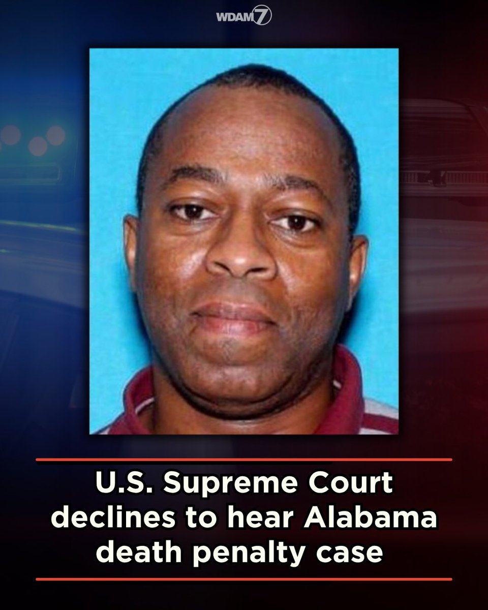 wdam's tweet photo. The U.S. Supreme Court on Monday refused to take up an Alabama death-penalty case involving Michael Anthony Powell, leaving in place a state appeals court decision that threw out Powell’s conviction. More info: https://t.co/FlgkzIwr0y https://t.co/QIm6FuuvxN