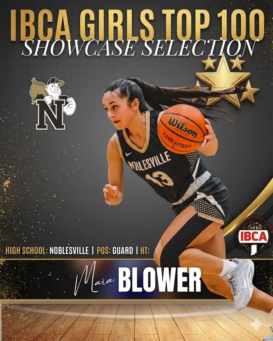 CoachJB_80's tweet photo. Congrats to @maia_blower2028 of the @NHSGirlsBBall on being selected to compete at the IBCA /IHSAA Girls Top 100 Showcase this Thursday at Ben Davis HS. Be a star kiddo ⭐️ https://t.co/Gzi3ofShEO